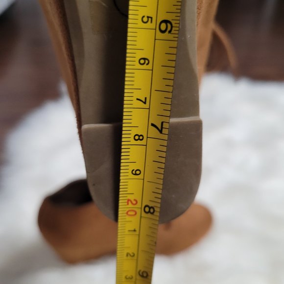 Soda Faux Suede Wedge Booties Camel Brown Round Toe Lace Up Womens Casual 7 - Picture 8 of 9